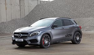 Превью обои mercedes-benz, gla-class, x156, серебристый, вид сбоку