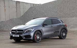 Превью обои mercedes-benz, gla-class, x156, серебристый, вид сбоку