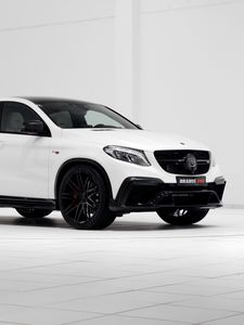 Превью обои mercedes-benz, gle-class, brabus, amg, белый, вид сбоку