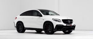 Превью обои mercedes-benz, gle-class, brabus, amg, белый, вид сбоку