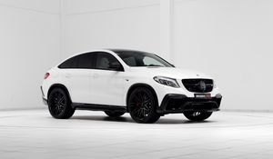 Превью обои mercedes-benz, gle-class, brabus, amg, белый, вид сбоку