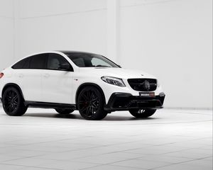 Превью обои mercedes-benz, gle-class, brabus, amg, белый, вид сбоку