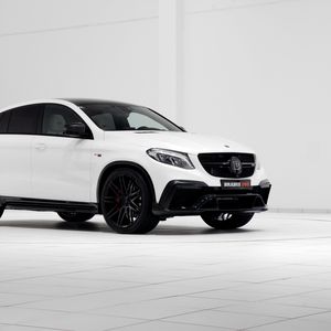 Превью обои mercedes-benz, gle-class, brabus, amg, белый, вид сбоку