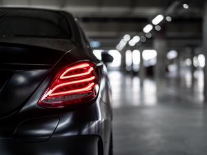 Превью обои mercedes-benz, mercedes, фара, вид сзади, автомобиль