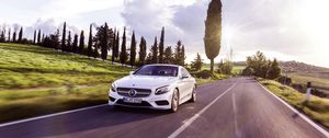 Превью обои mercedes-benz, s-class, coupe, скорость, движение