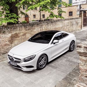 Превью обои mercedes-benz, s-class, coupe, белый