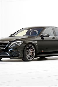 Превью обои mercedes-benz, s-class, w222, черный, вид сбоку