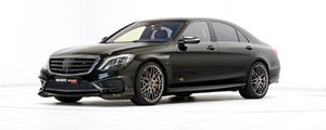 Превью обои mercedes-benz, s-class, w222, черный, вид сбоку