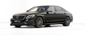 Превью обои mercedes-benz, s-class, w222, черный, вид сбоку