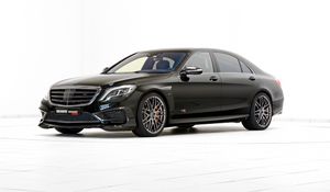 Превью обои mercedes-benz, s-class, w222, черный, вид сбоку