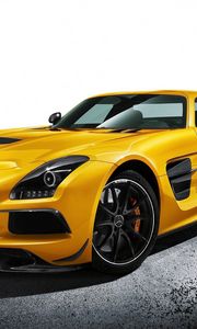 Превью обои mercedes-benz, sls amg, желтый, авто