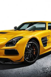 Превью обои mercedes-benz, sls amg, желтый, авто