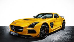 Превью обои mercedes-benz, sls amg, желтый, авто