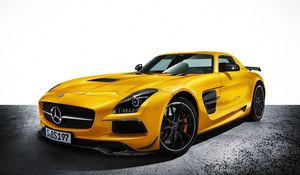 Превью обои mercedes-benz, sls amg, желтый, авто