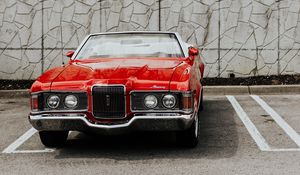 Превью обои mercury cougar, автомобиль, ретро, вид спереди