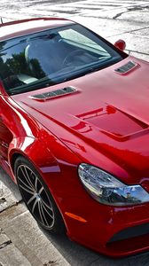 Превью обои mersedes-benz sl65 amg, авто, машина, автомобили, машины, красный