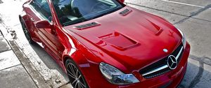 Превью обои mersedes-benz sl65 amg, авто, машина, автомобили, машины, красный