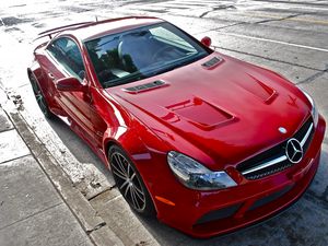 Превью обои mersedes-benz sl65 amg, авто, машина, автомобили, машины, красный