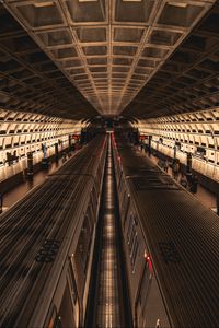 Превью обои метро, поезда, туннель, архитектура, темный