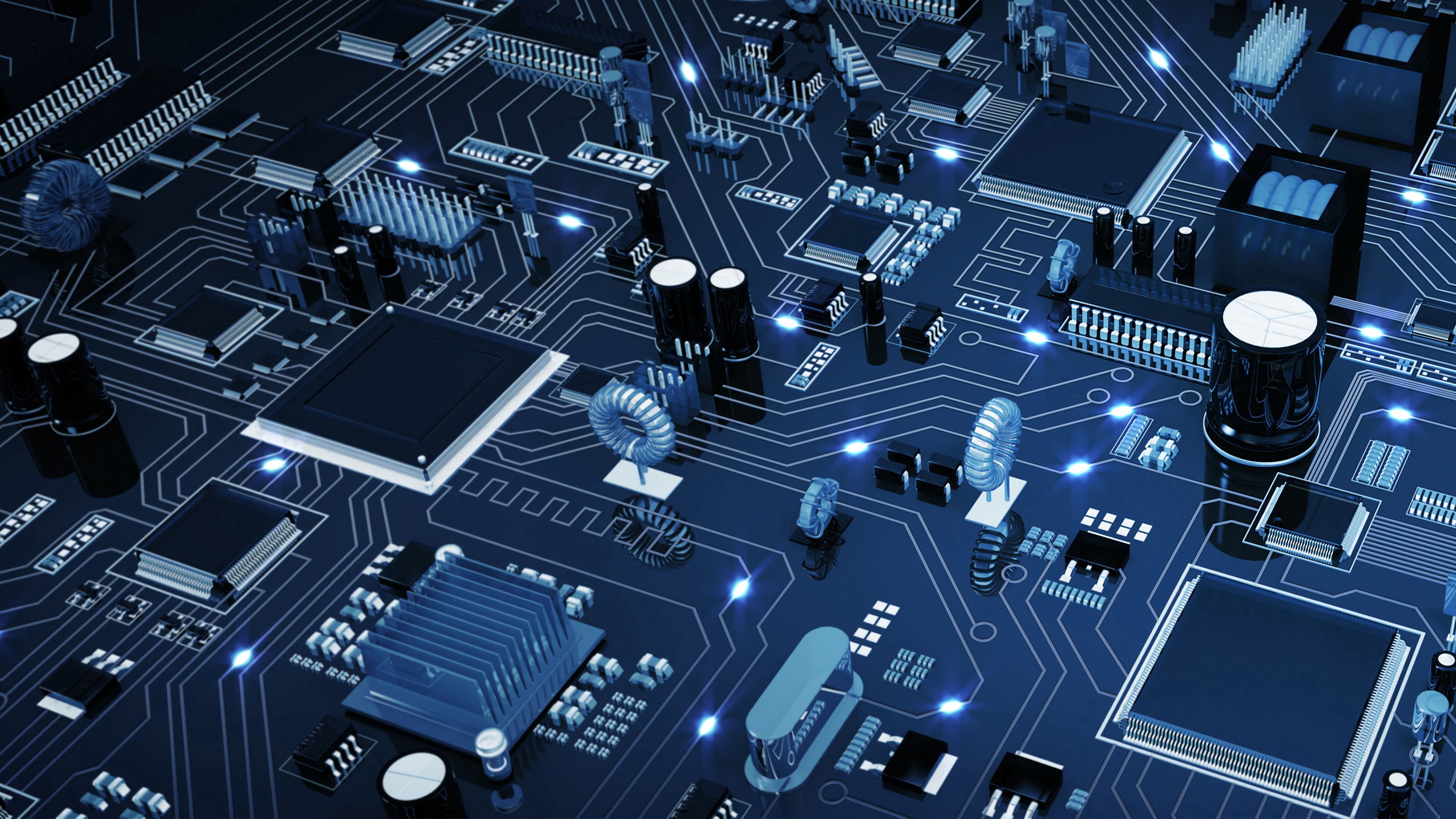 Скачать 3840x2160 микросхема, процессор, электроника, схема обои, картинки