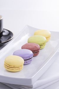 Превью обои миндальное печенье, macaron, кофе, посуда