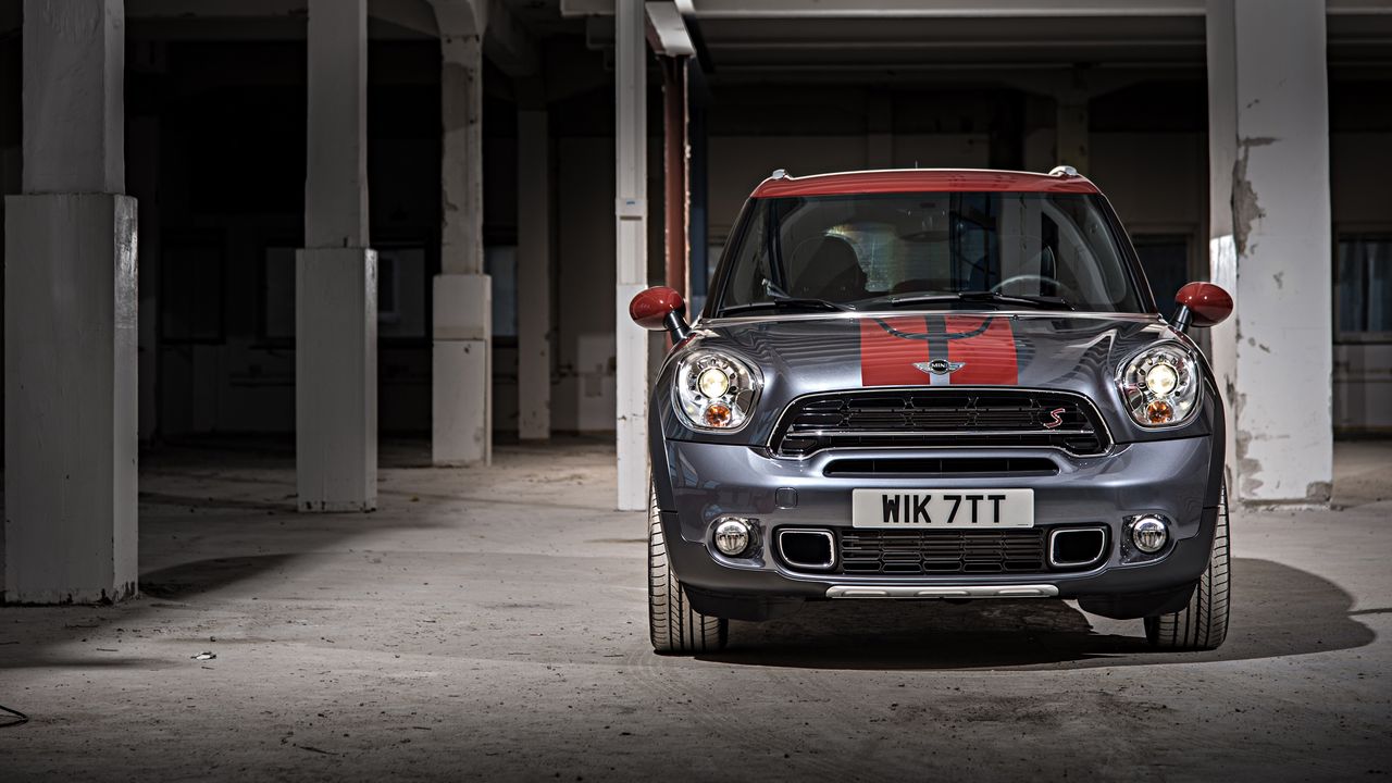 Обои mini cooper, countryman, park lane, вид спереди