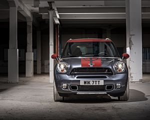 Превью обои mini cooper, countryman, park lane, вид спереди