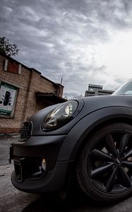 Превью обои mini cooper, колесо, вид сбоку