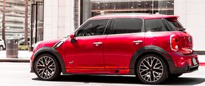 Превью обои mini cooper, mini, marque, красный, улица