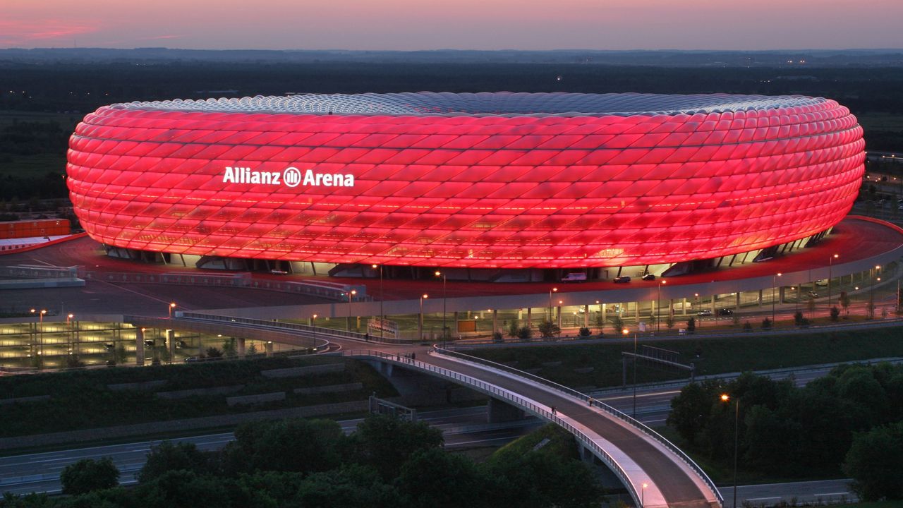 Обои мюнхен, германия, allianz arena, munich, stadium, germany, альянц арена