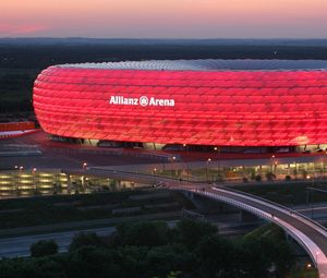 Превью обои мюнхен, германия, allianz arena, munich, stadium, germany, альянц арена
