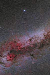 Превью обои млечный путь, туманность, звезды, космос, темный