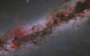 Превью обои млечный путь, туманность, звезды, космос, темный