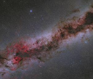 Превью обои млечный путь, туманность, звезды, космос, темный