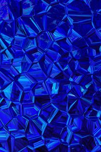 Превью обои многоугольники, треугольники, синий, призменный