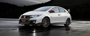 Превью обои modulo, honda, civic, белый, вид сбоку