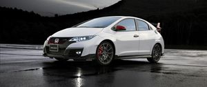 Превью обои modulo, honda, civic, белый, вид сбоку