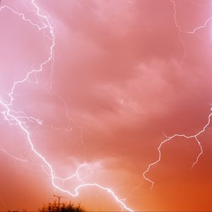 Превью обои молния, небо, свечение