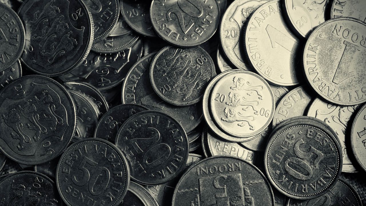 Обои монеты, кроны, эстония