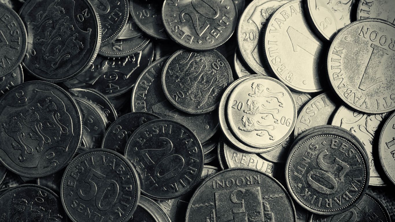1366x768 Обои монеты, кроны, эстония