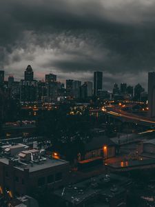Превью обои монреаль, канада, ночной город