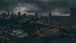 Превью обои монреаль, канада, ночной город