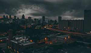 Превью обои монреаль, канада, ночной город