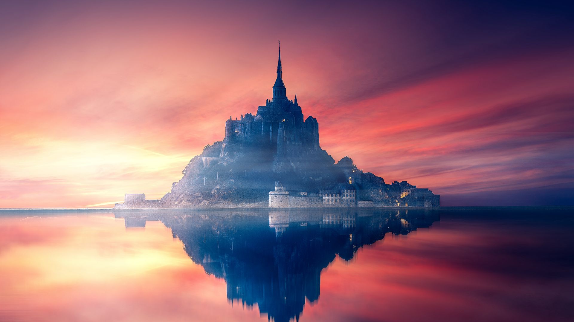 Остров-крепость Мон-Сен-Мишель / Mont-Saint-Michel