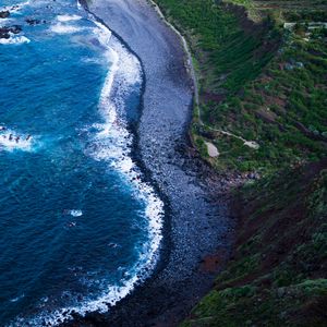 Превью обои море, берег, пена, прибой