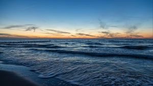 Превью обои море, берег, волны, небо