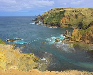 Превью обои море, бухта, обрыв, пейзаж