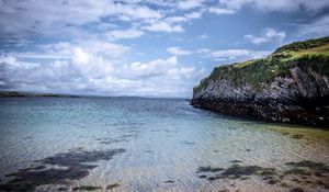 Превью обои море, дно, прозрачный, скала, пейзаж