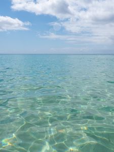 Превью обои море, горизонт, блики, небо