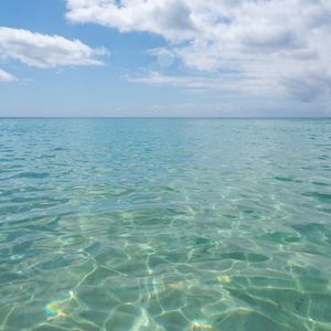 Превью обои море, горизонт, блики, небо